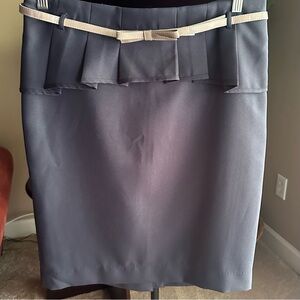 The Limited Blue Belted Waistline Peplum Pencil Skirt Size 10 NWT